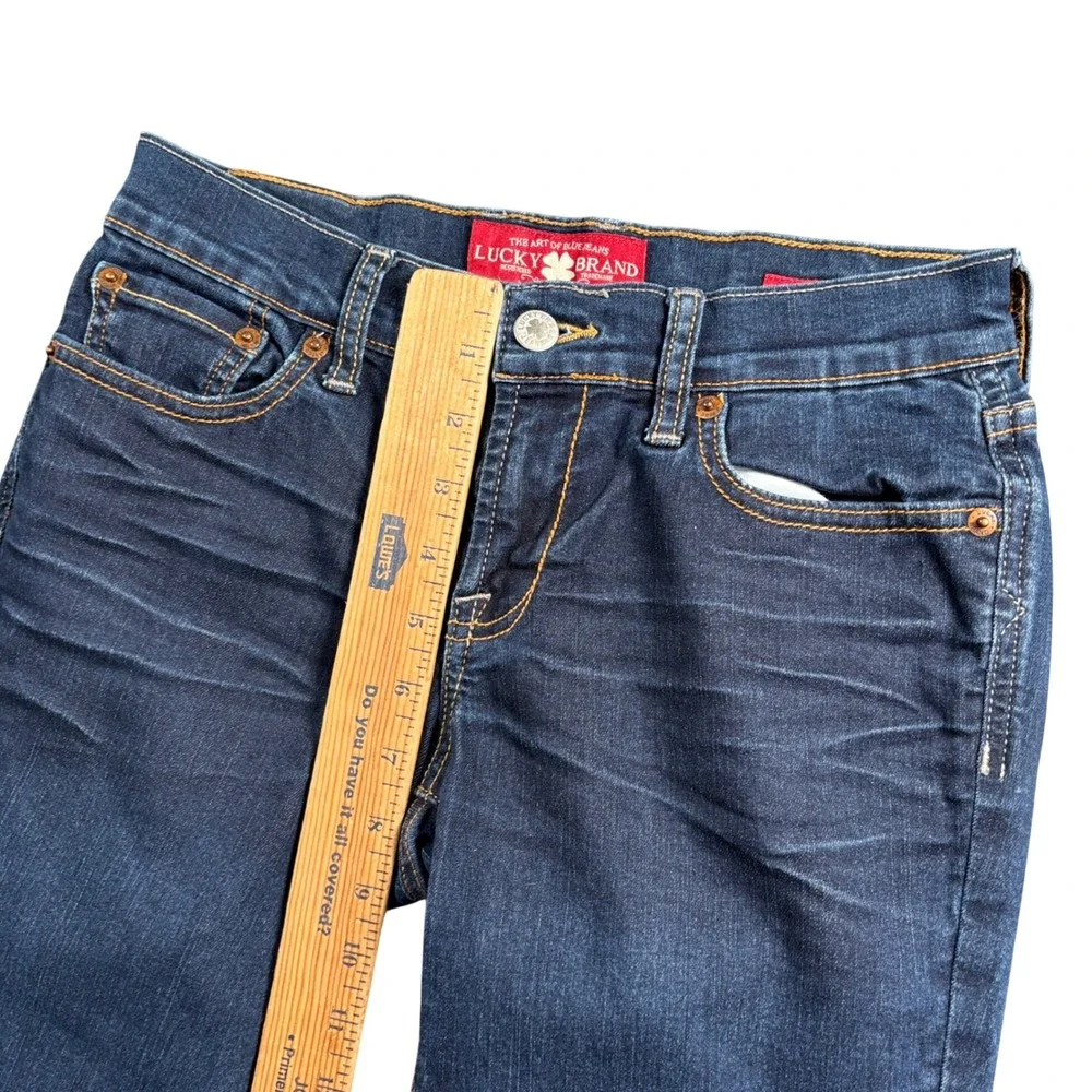 Lucky Brand Sweet N Straight Jean Women 26x28.5 (Tag 0/25) Indigo Mid Rise Denim
